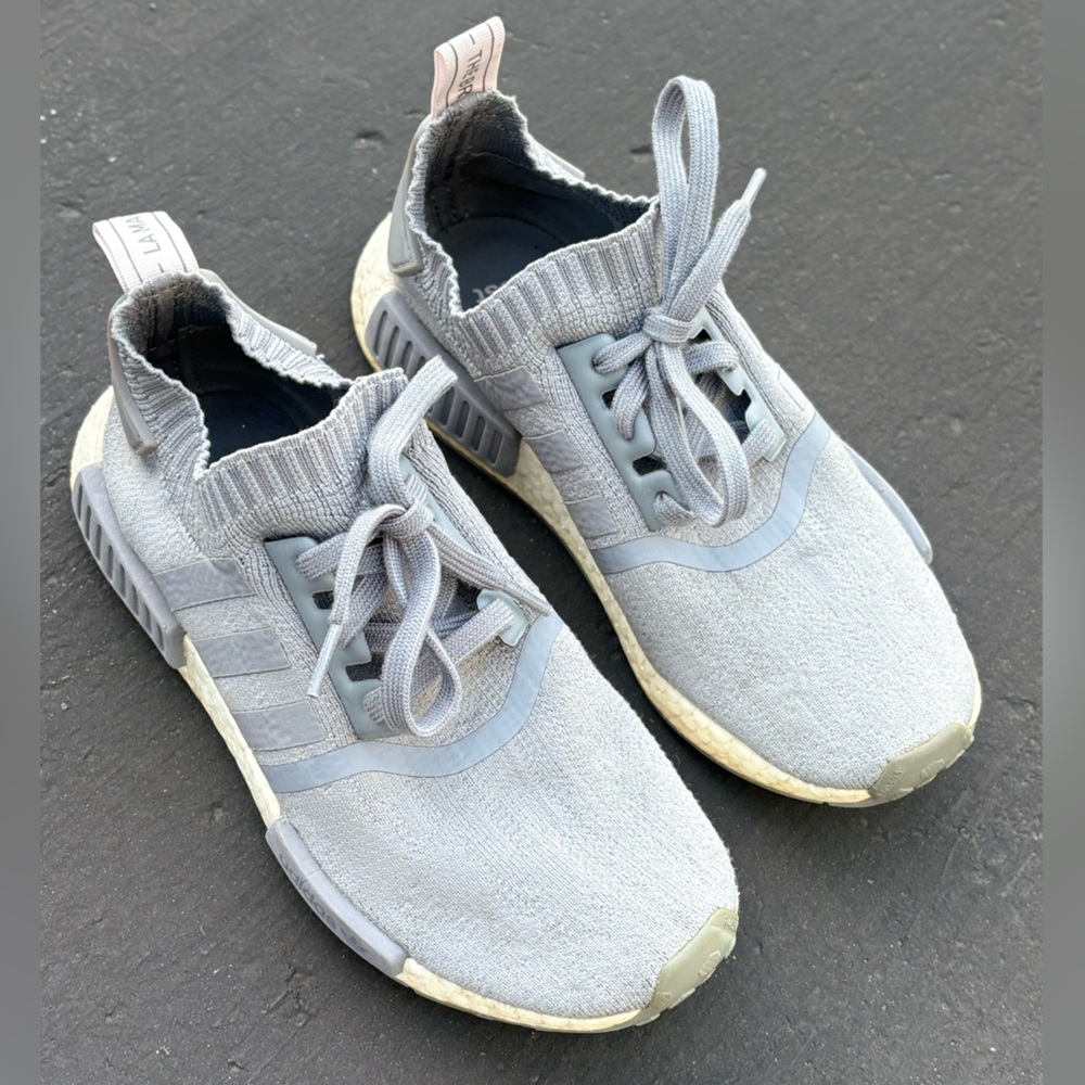 Adidas NMD_R1 SHOES Boost Triple Gray PrimeKnit Sneakers Men’s Size 7 Women’s 8